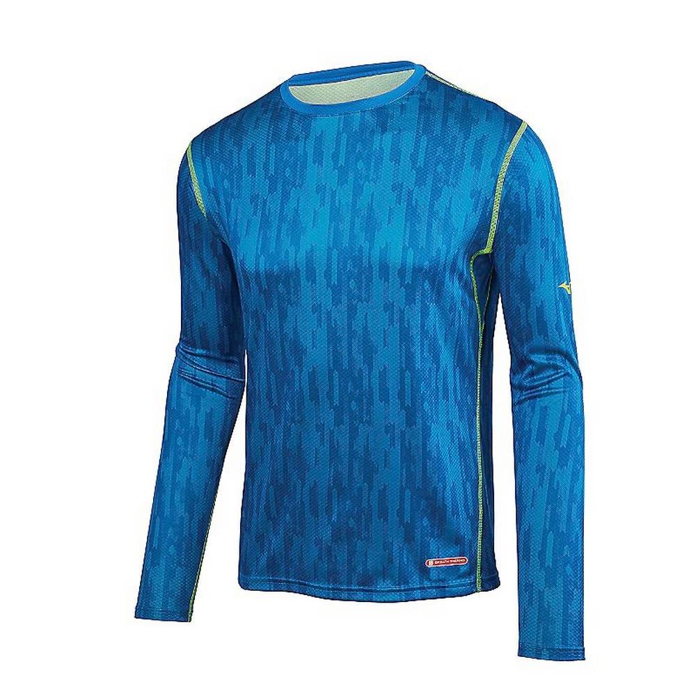 Base Layer Mizuno Running Breath Thermo Uomo - Blu/Gialle - 26073-TKSX